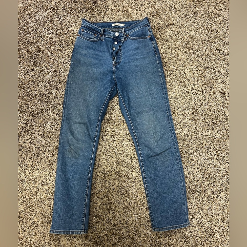 Levi's Classic Blue Wedgie Straight Leg Jeans